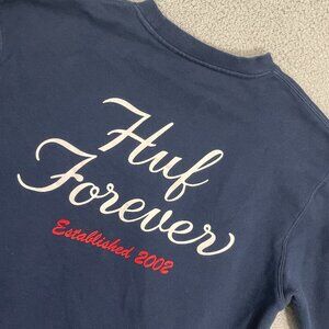 HUF Forever Crew Sweatshirt Men L Navy Crewneck Pullover